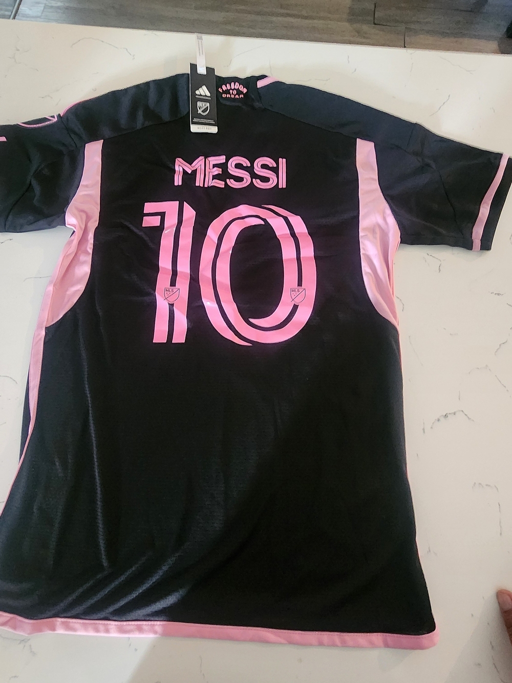 Adidas Black & Pink Soccer Jersey - Messi 10